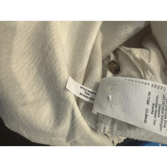 Madewell Corduroy Mini Shirtdress Pockets Lighthouse Ivory Women's Size Large - Picture 12 of 14